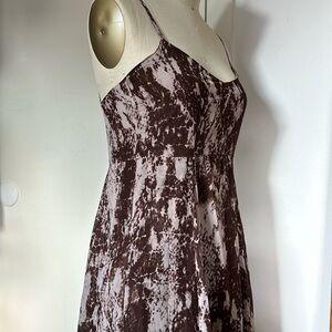 Heloisa Machado multi pannel maxi dress in snakeskin print in browns